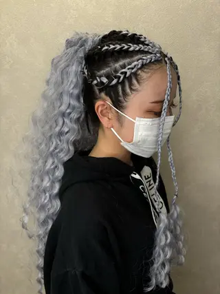 セミロング エクステ*美髪サロン KR2S河内長野店長のヘアスタイル
