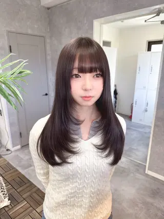 ロング カラー 💎レイヤーカット× 髪質改善💎後藤陸のヘアスタイル