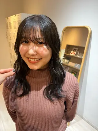 セミロング カラー ramphy 柴原 夢奈のヘアスタイル