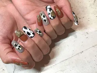ネイル 韓国/ワンホン/長さ 出しつけ放題🎀のネイルデザイン