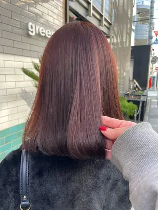 ミディアム カラー パーマ ヘアアレンジ くびれレイヤー/艶 カラー　MADOKAのヘアスタイル