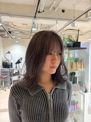 ミディアム れん/大阪美容室 縮毛矯正/髪質改善のヘアスタイル
