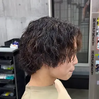 ミディアム パーマ ヘアアレンジ メンズ MENIN メンズ サロン 望月 涼太のヘアスタイル