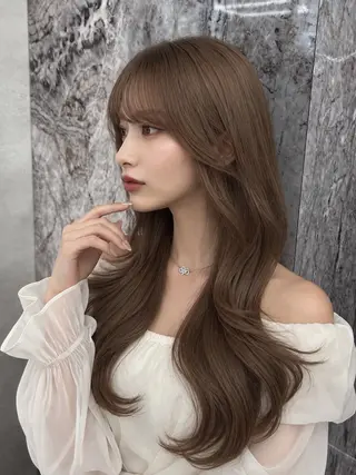 ロング カラー 💎あおい💎大宮/ 艶髪/ワンカラー🫧のヘアスタイル