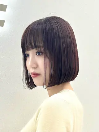 ショート カラー ヘアアレンジ 縮毛矯正🤍 ボブ/ HIKARIのヘアスタイル