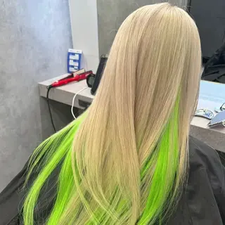 カラー Yoshiいろあそび 八王子/ハイトーンのヘアスタイル