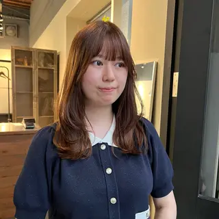 セミロング あやの/パーマ /カットのヘアスタイル