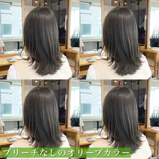 ミディアム カラー navile原宿 yumaのヘアスタイル
