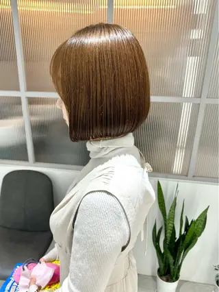 ショート カラー 髪質改善 縮毛矯正/ レイヤー/銀座/本木のヘアスタイル