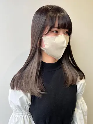 セミロング カラー ハイトーン/モテ髪 🎀hina🎀のヘアスタイル