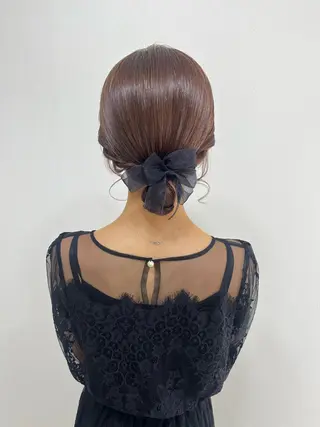 ミディアム ヘアアレンジ ヘアセットサロン /上坪愛美のヘアスタイル