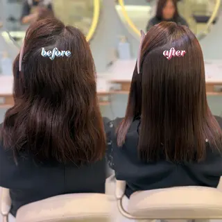 セミロング 暖色⌇﻿縮毛矯正⌇﻿ 𝐀𝐤𝐚𝐫𝐢のヘアスタイル