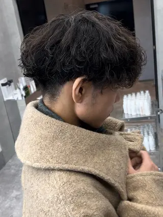 ショート カラー パーマ ヘアアレンジ メンズ キッズ メンズヘアのカリスマ 北地　空のヘアスタイル