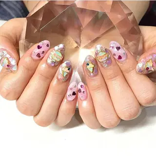 ネイル 渋谷/チップ長さ出し 👑アプレgel-xのネイルデザイン