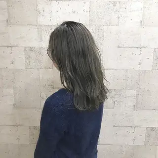 ミディアム カラー インナーカラー/天神 ブリーチ/吉田のヘアスタイル