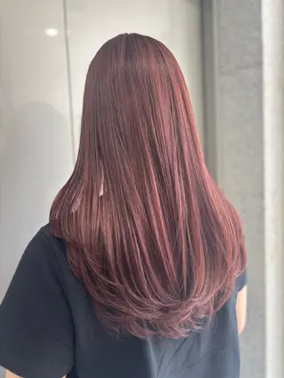 ロング カラー 流行りの透明感カラー ×縮毛矯正🤍ユウのヘアスタイル