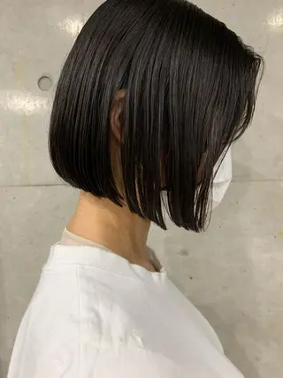 ショート カラー ボブパーマコテ巻き風 パーマNo1深江秀平のヘアスタイル