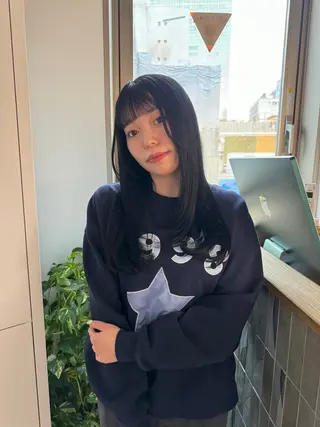 ロング ボブ/レイヤーカット 縮毛矯正/コウキ新宿のヘアスタイル