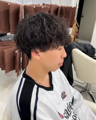 ショート パーマ メンズ 似合わせカットのプロ 美容師yamadaのヘアスタイル