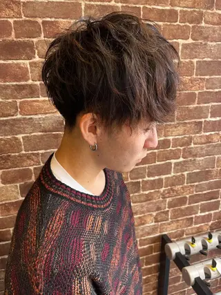 ショート カラー パーマ ヘアアレンジ メンズ キッズ ネイル マツエク・マツパ アイブロウ 久木原 ゆりのヘアスタイル