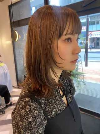 ミディアム カラー 貴方に似合うを見つけ ます🌱市川リョウカのヘアスタイル