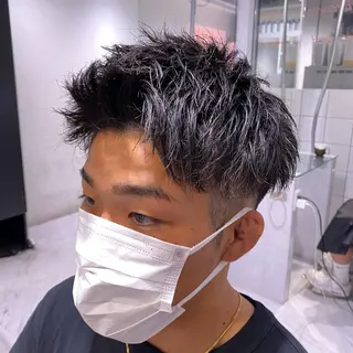 ショート カラー パーマ ヘアアレンジ メンズ キッズ ネイル マツエク・マツパ アイブロウ メンズの天才 ツバサのヘアスタイル