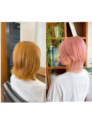 ショート カラー 似合わせレイヤー/ ケアパーマ/高倉のヘアスタイル
