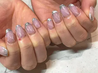ネイル 韓国/ワンホン/長さ 出しつけ放題🎀のネイルデザイン