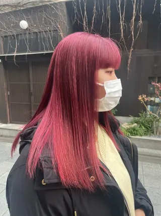 ロング カラー ユウ 二子玉川駅 半個室サロンのヘアスタイル