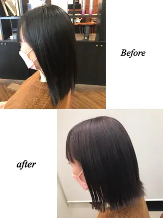 ミディアム カラー カラー/髪質改善スペ シャリスト宮本　伸一のヘアスタイル