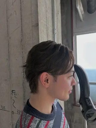 ショート パーマ メンズ 玉置七海✨ /透明感/髪質改善のヘアスタイル
