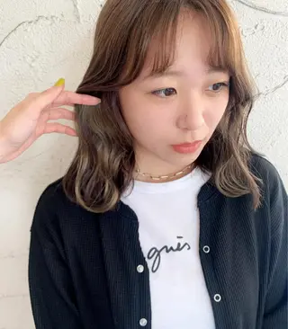 ミディアム カラー 韓国ヘア特化🇰🇷 心斎橋【ユリカ】のヘアスタイル