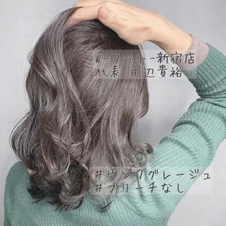 ミディアム カラー 🫧代表/新宿駅近/ 限定価格🫧田辺貴裕のヘアスタイル