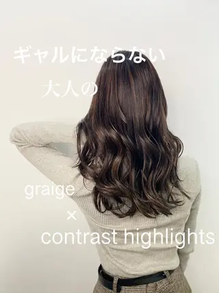 ロング カラー レイヤーカット 赤み消し　店長/大和のヘアスタイル