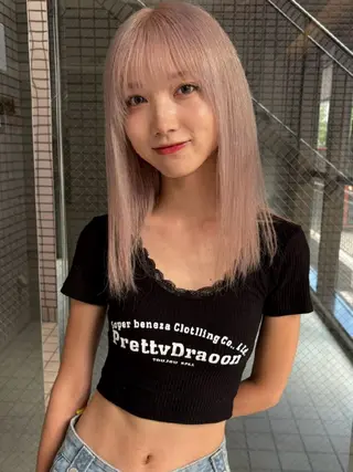 カラー ヘアアレンジ ブリーチ矯正髪質改善 ✨オオエタクミのヘアスタイル