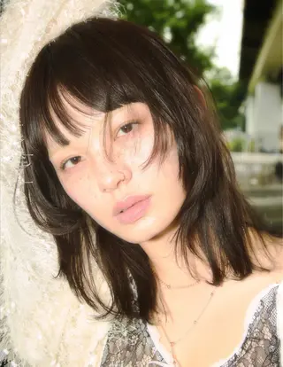 ミディアム カラー パーマ /レイヤー 榛地渉馬 /矢場町のヘアスタイル