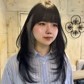 ロング カラー レイヤーカット/ダブ ルカラー/フウカ🤍のヘアスタイル