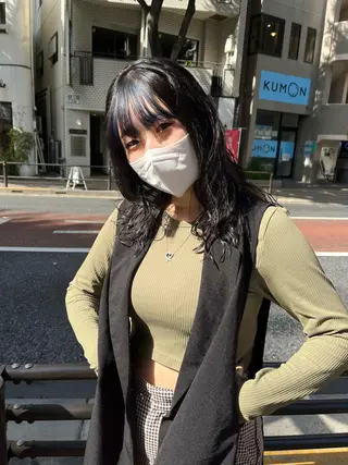 ミディアム カラー 海外girl🤎 透明感ベージュmaoのヘアスタイル