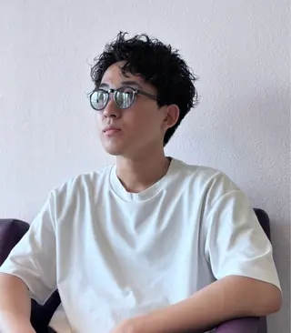 ショート パーマ メンズ 榊原 貫太のヘアスタイル