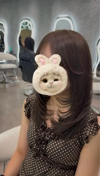 ロング ヘアアレンジ 🌻夏の透明感カラー 🩵韓国レイヤー櫻井のヘアスタイル