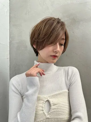 ショート 縮毛矯正/レイヤー taiga🧡のヘアスタイル