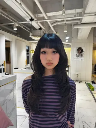 ロング Lee四ツ橋、梅田 Sakuraのヘアスタイル
