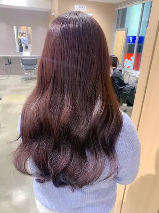 ロング カラー ヘアアレンジ 新宿♥ハッシュカット 暖色カラー♥Unaのヘアスタイル