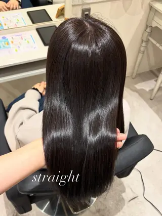 セミロング 髪質改善縮毛矯正/ 堤　葵生のヘアスタイル
