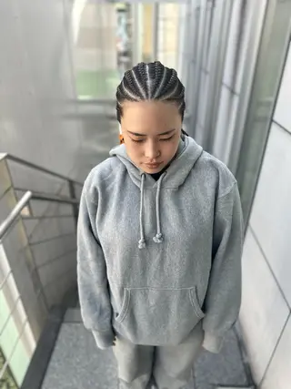 セミロング ヘアアレンジ メンズ キッズ BRAIDS💎愛子 大人ハイライト💎のヘアスタイル