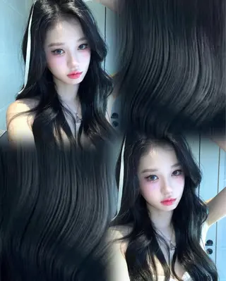 ロング カラー 🧸モテブラウン/ ベージュ🥯カホ🍯のヘアスタイル