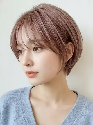 ショート 𝗠𝗜𝗞𝗨︎ ︎✦︎.ワンカラーのヘアスタイル