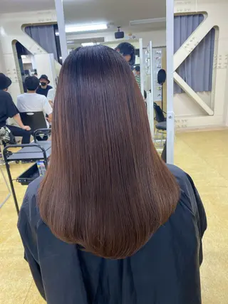 セミロング ヘアアレンジ ダブルカラー｜ なおき｜池袋美容師のヘアスタイル