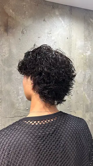ミディアム パーマ メンズ メンズ専門 Ryukiのヘアスタイル
