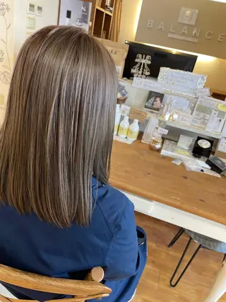 セミロング 梶谷 和希のヘアスタイル